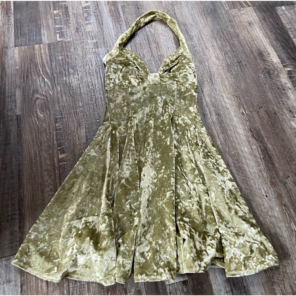 Vintage Mitra Modelle Velvety Halter Top Dress Size Small
